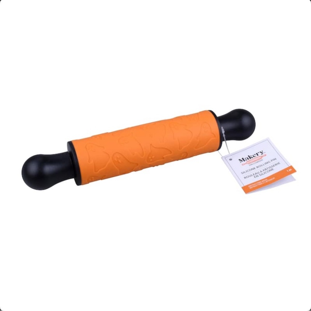 Orange & Black Ghost Silicone Rolling Pin